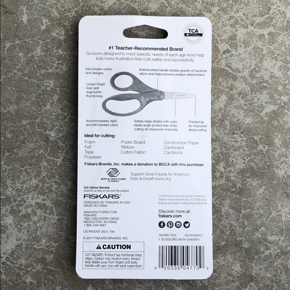 Fiskars Kids Scissors with Sheath - Navy - Picture 2 of 2